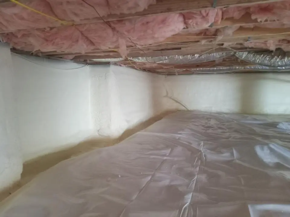 Crawl space encapsulation with closed-cell spray foam for Attic Insulation in Bloomingdale